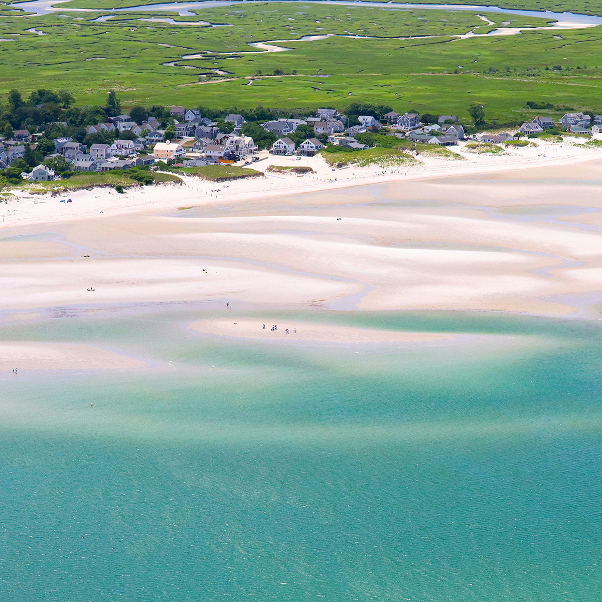 Cape Cod beach during helicopter tour