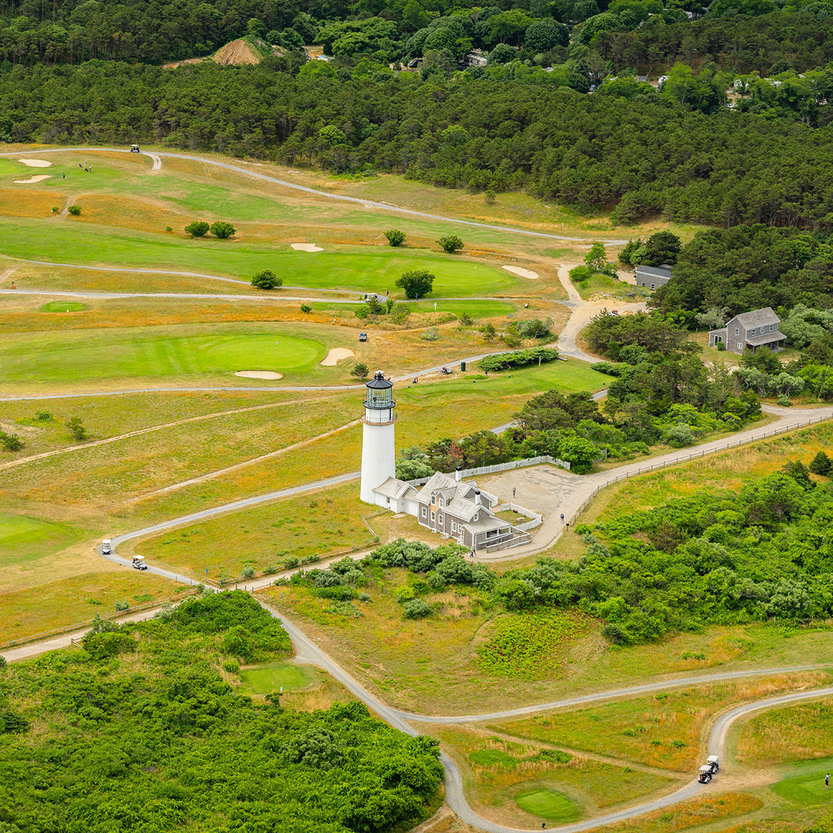 MacMillen Wharf seen during our Provincetown helicopter tour on Cape Cod